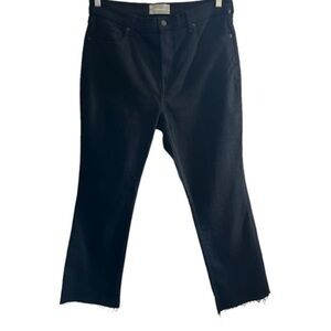 EVERLANE WAY-HIGH RAW HEM BLACK JEANS SIZE 32